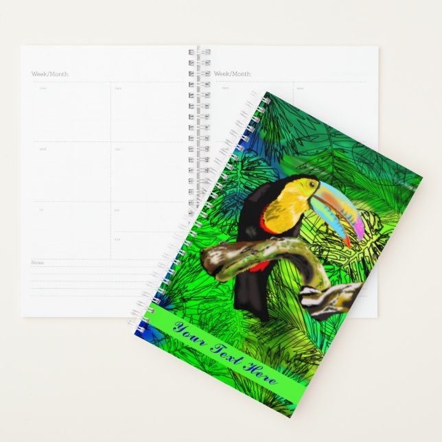 Toucan Bird Planner - Your Text - Name (Display)