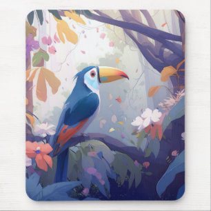 Toucan Bird Portrait Animal Painting Wildlife Free Mouse Mat