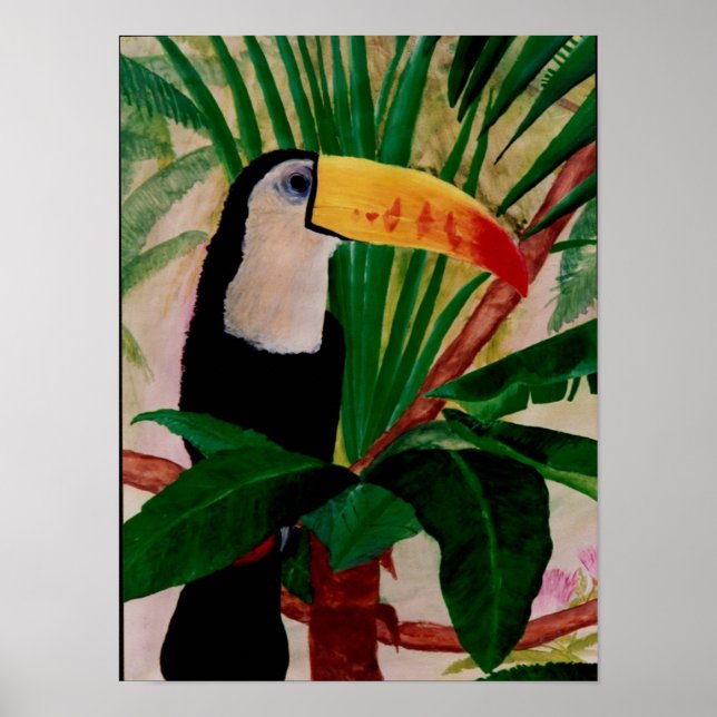 Toucan Bird South American Jungle Bird Art Poster (Front)