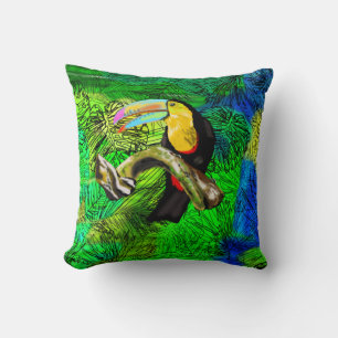 Toucan Bird Throw Pillow
