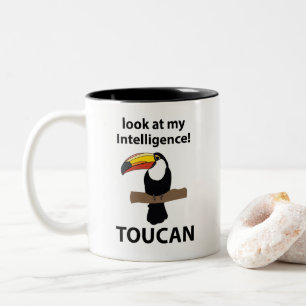 Toucan Bird Tropical Funny Two-Tone Coffee Mug