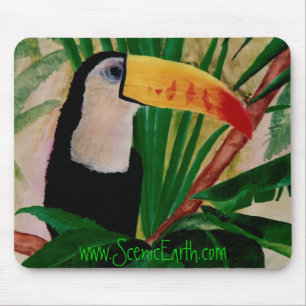 Toucan Bird Tropical Jungle Bird Mouse Pad Art