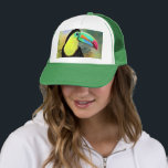 Toucan Bird Trucker Hat Toco<br><div class="desc">Exotic Tropical Toco Toucan Bird Trucker Hats - MIGNED Painting</div>