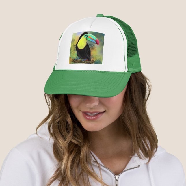 Toucan Bird Trucker Hat Toco (In Situ)