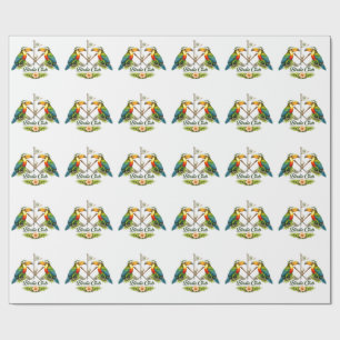 Toucan Birdie Club Tropical Golf Wrapping Paper