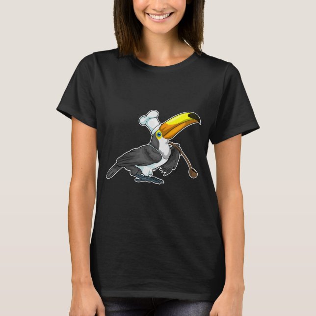 Toucan Chef Cooking spoon T-Shirt (Front)