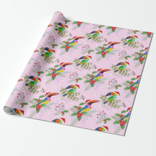 Toucan Christmas Pattern Wrapping Paper