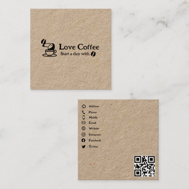 Toucan coffee card (Front/Back)