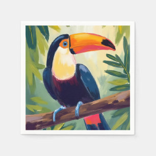 Toucan Colourful Tropical Bird Watercolor Napkin