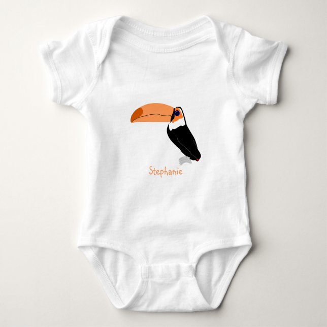 Toucan Design Personalised Baby Bodysuit (Front)