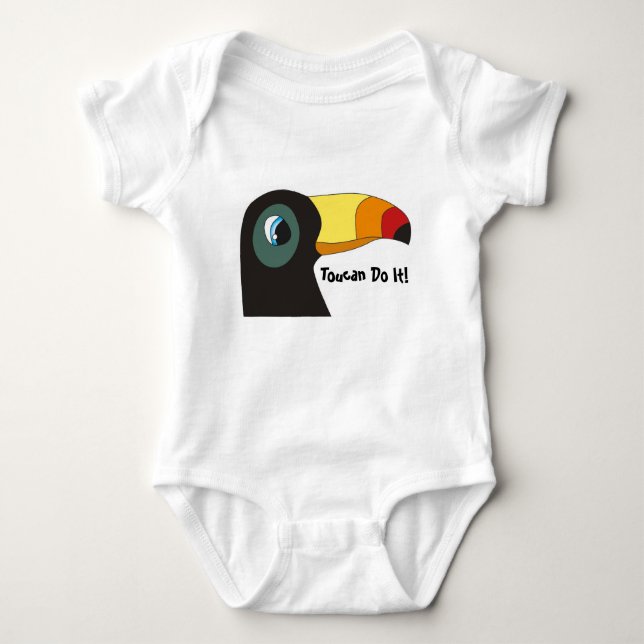 Toucan Do It! Baby Bodysuit (Front)