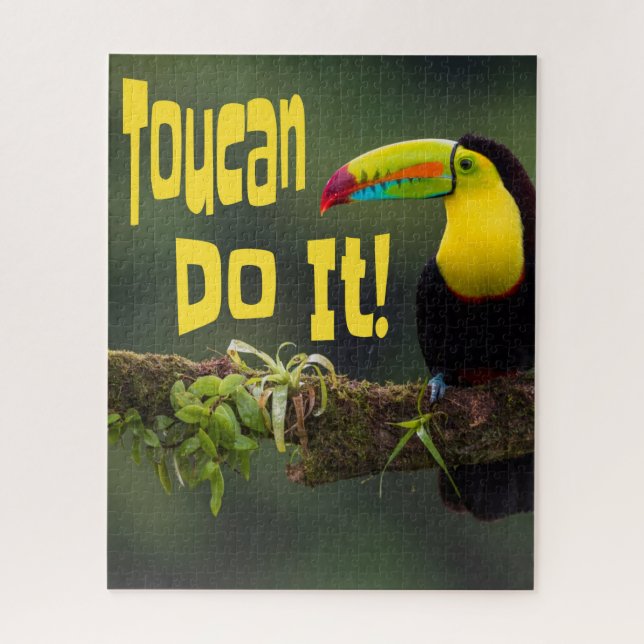 Toucan Do It! Colourful Bird Motivational Funny Jigsaw Puzzle (Vertical)