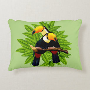 Toucan Duo Green Decorative Cushion