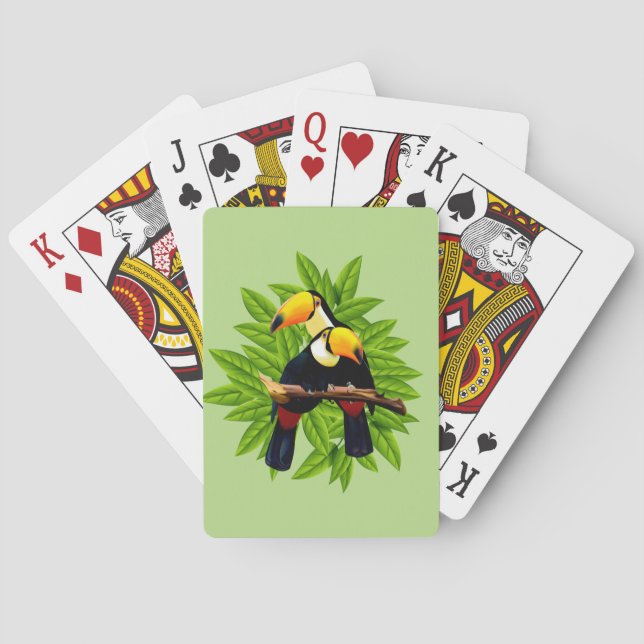 Toucan Duo Green Playing Cards (Back)