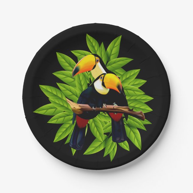 Toucan Duo Paper Plate (Front)