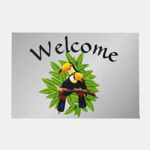 Toucan Duo Silver Doormat