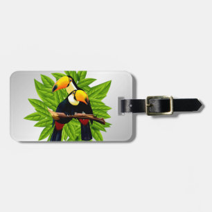 Toucan Duo Silver Luggage Tag