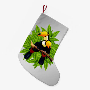Toucan Duo Silver Small Christmas Stocking