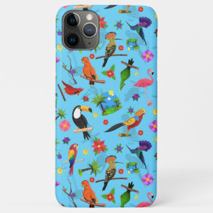 Toucan Flamingo And Arara Seamless Birds Pattern iPhone 11 Pro Max Case
