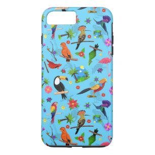 Toucan Flamingo And Arara Seamless Birds Pattern iPhone 8 Plus/7 Plus Case