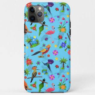 Toucan Flamingo And Arara Seamless Birds Pattern iPhone 11 Pro Max Case