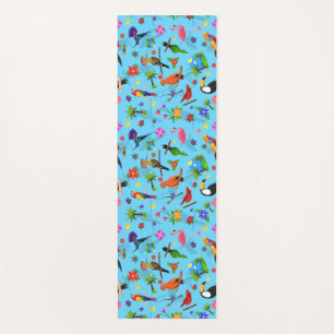 Toucan Flamingo And Arara Seamless Birds Pattern Yoga Mat