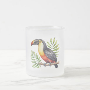 Toucan Frosted Glass Coffee Mug