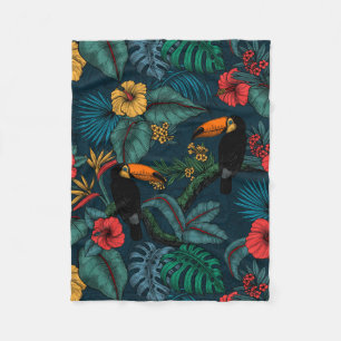 Toucan garden 2 fleece blanket