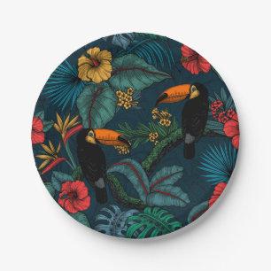 Toucan garden 2 paper plate