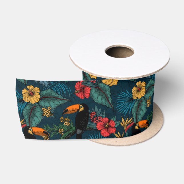 Toucan garden 2 satin ribbon (Spool)