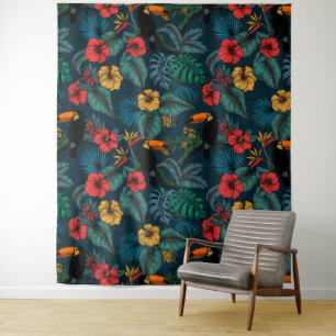 Toucan garden 2 tapestry