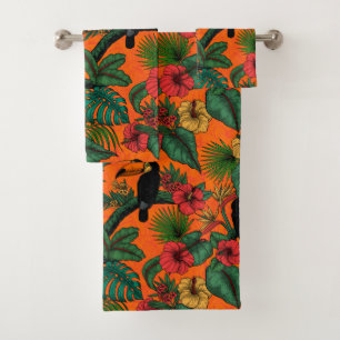 Toucan garden bath towel set