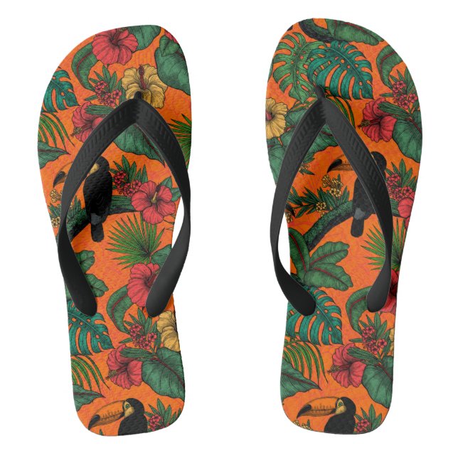 Toucan garden flip flops (Footbed)
