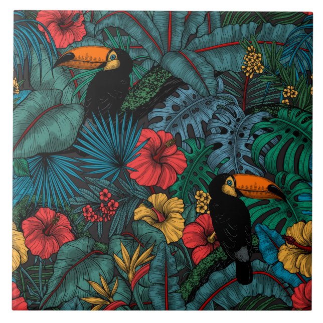 Toucan garden tile (Front)