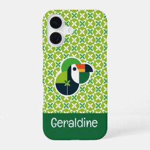 Toucan Iconic Brazilian Bird Personalised Name  iPhone 16 Case