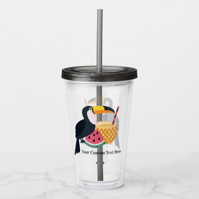 Toucan Illustration tumblers (Front)