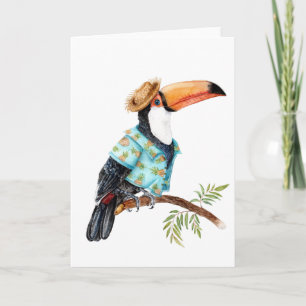 Toucan in Hawaiian shirt Card