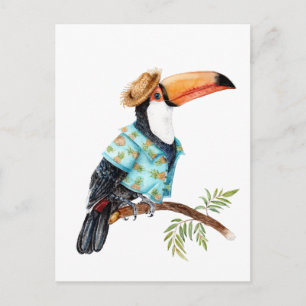 Toucan in Hawaiian shirt Postcard
