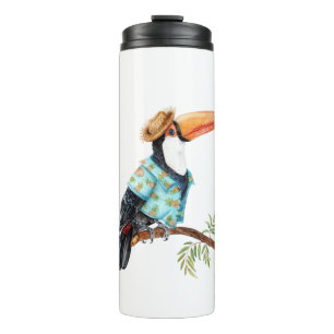 Toucan in Hawaiian shirt Thermal Tumbler