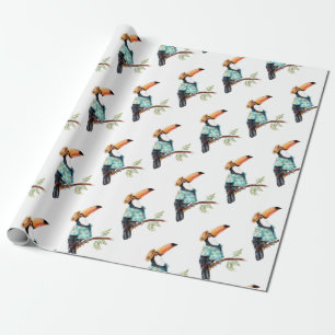 Toucan in Hawaiian shirt Wrapping Paper