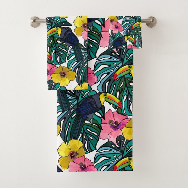 Toucan Jungle Bath Towel Set (Insitu)