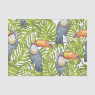 Toucan Jungle Bird Trees Pattern Tissue Paper