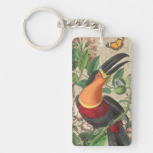 Toucan Jungle Tropical Bird Beautiful Antique Key Ring