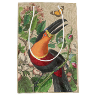Toucan Jungle Tropical Bird Beautiful Antique Medium Gift Bag