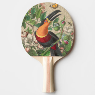 Toucan Jungle Tropical Bird Beautiful Antique Ping Pong Paddle