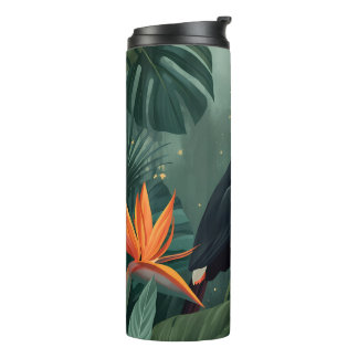 Toucan Muse Tropical Botanical Tumbler