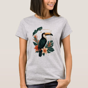 Toucan Muse Tropical Botanical Women’s T-Shirt