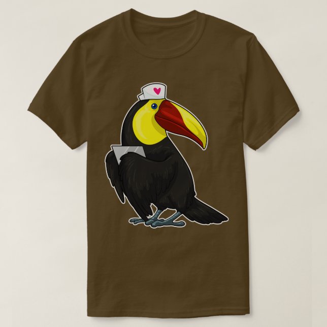 Toucan Nurse Notepad T-Shirt (Design Front)