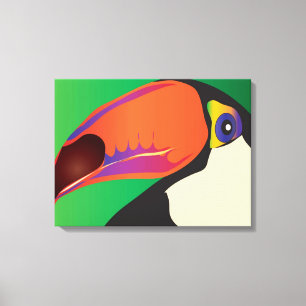 TOUCAN ON CANVAS PRINT