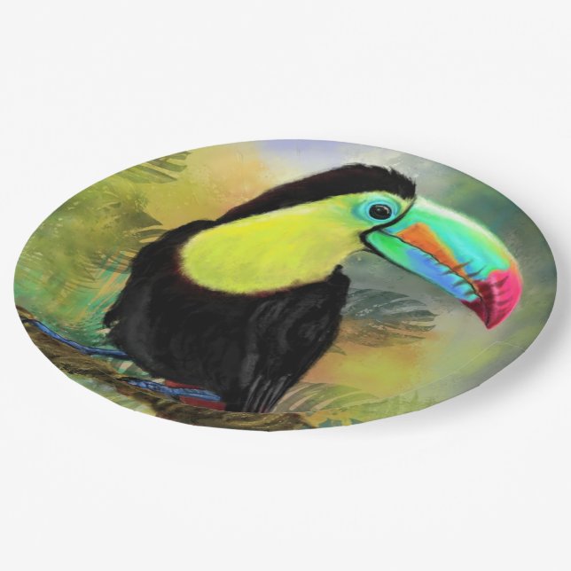 Toucan Paper Plates (Angled)